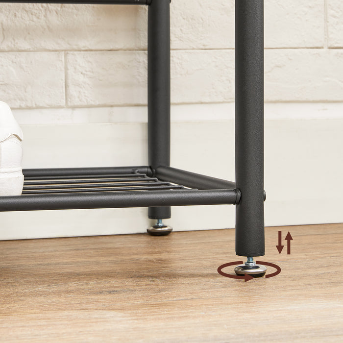 O'DADDY® kapstok staand - schoenenrek - 9 haken - 70x32x175 mangohout