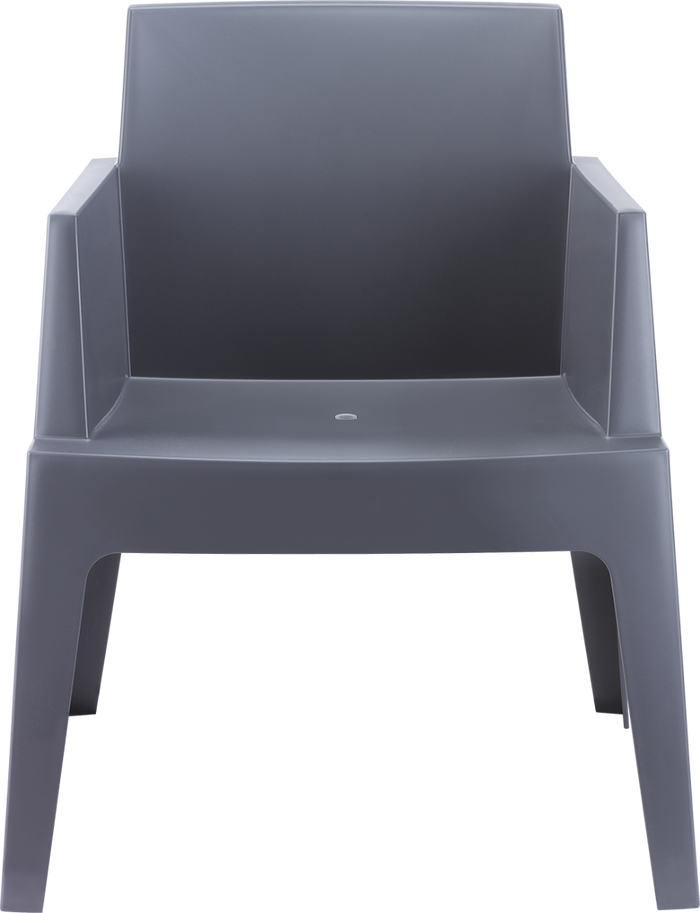 VDG Siesta Box stapelbare stoel - Donkergrijs