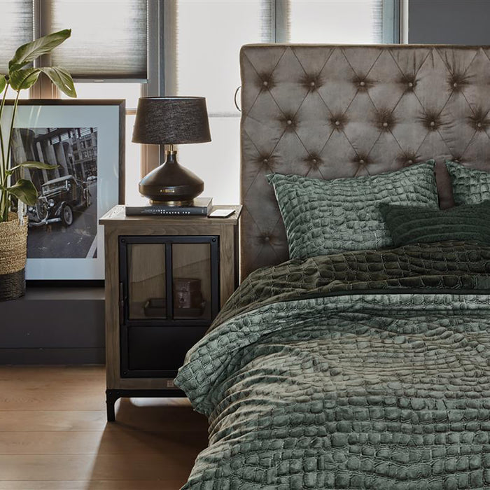 Rivièra Maison Croco Dekbedovertrek 240 x 220 cm - Groen