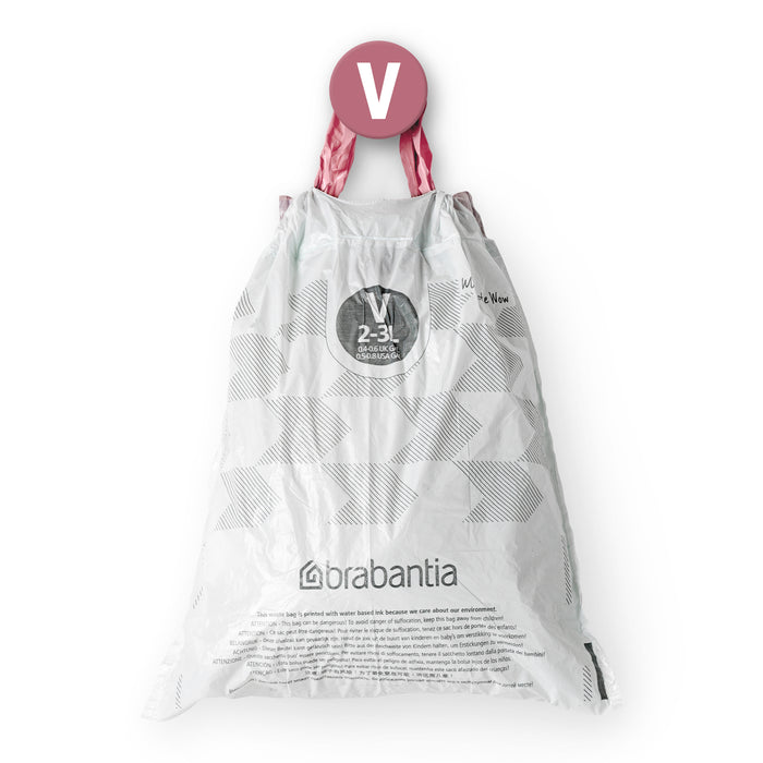 Brabantia Type V PerfectFit Afvalzak Dispenser 2-3 Liter - 40 Zakken