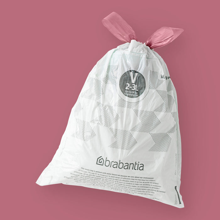 Brabantia Type V PerfectFit Afvalzak Dispenser 2-3 Liter - 40 Zakken