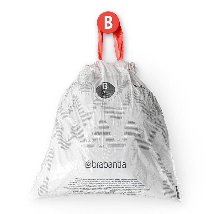 Brabantia Type B PerfectFit Jaarverpakking Afvalzak 5 Liter - 200 Stuks