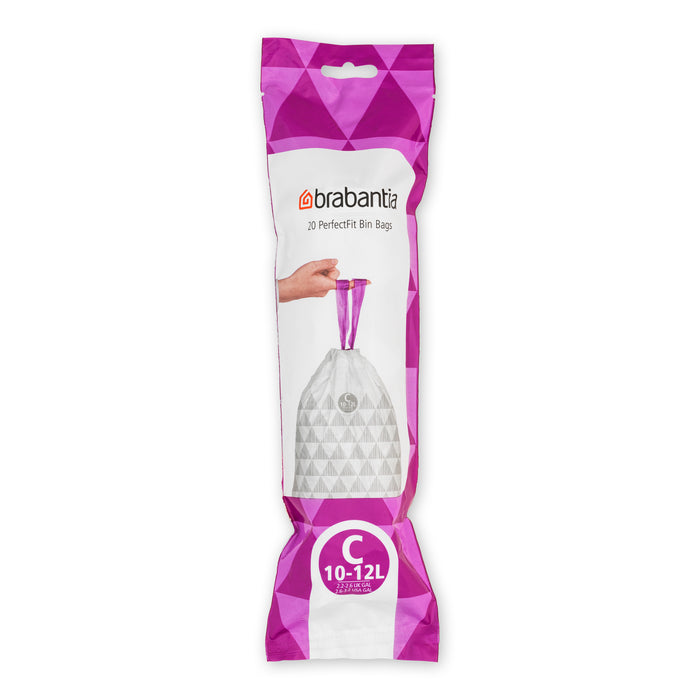 Brabantia Type C PerfectFit Jaarverpakking Afvalzak 10-12 Liter - 200 Stuks