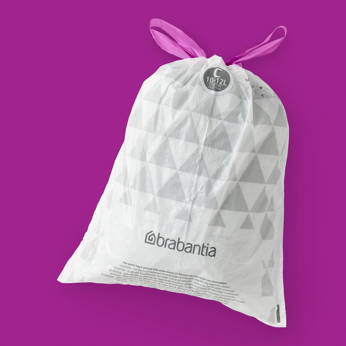 Brabantia Type C PerfectFit Jaarverpakking Afvalzak 10-12 Liter - 200 Stuks