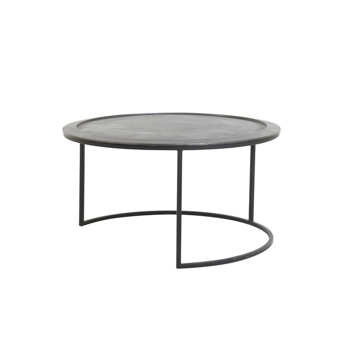 Light & Living TALCA Salontafel Antiek-lood Deep edge Set van 2 XL