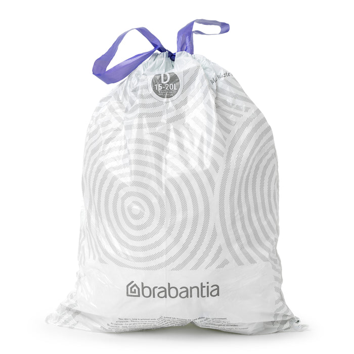 Brabantia Type D PerfectFit Jaarverpakking Afvalzak 15-20 Liter - 120 Stuks