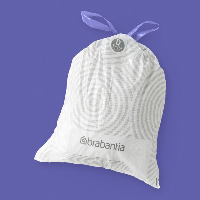 Brabantia Type D PerfectFit Jaarverpakking Afvalzak 15-20 Liter - 120 Stuks