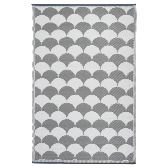 Esschert Tuintapijt Grafisch - Grijs/wit
