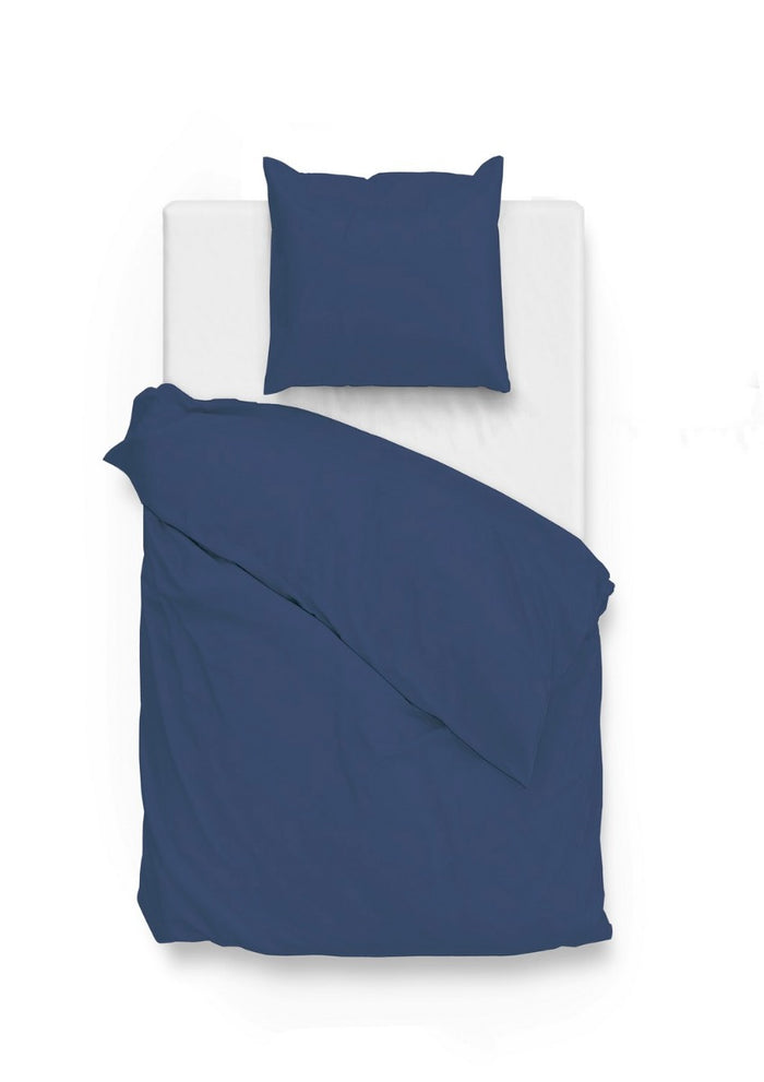 Zo Home Satinado Dekbedovertrekset Uni Katoen Satijn - evening blue