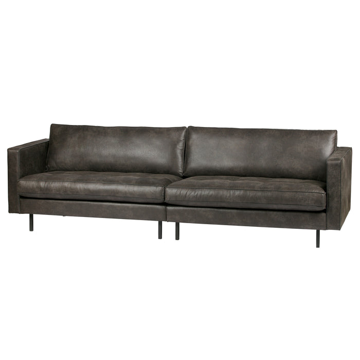 WOOOD Rodeo Classic 3-zitsbank - Eco-leder - Zwart