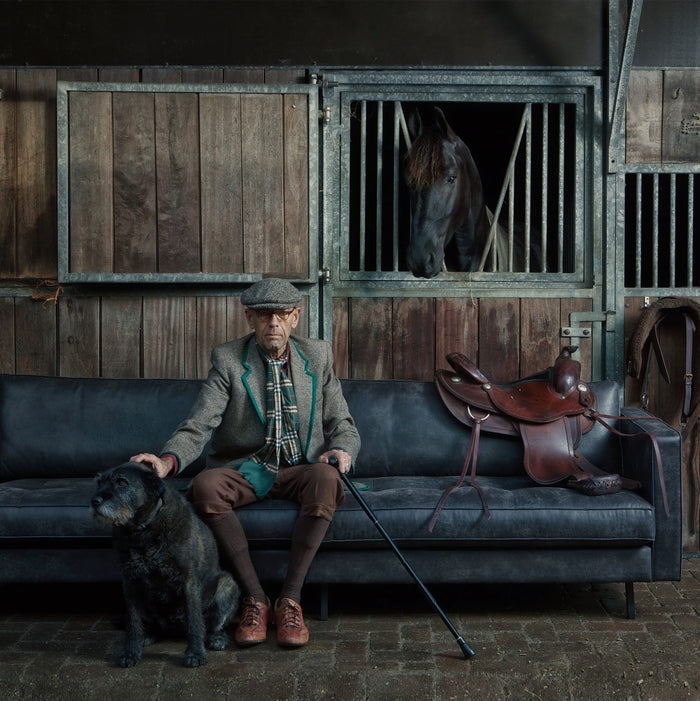 WOOOD Rodeo Classic 3-zitsbank - Eco-leder - Zwart