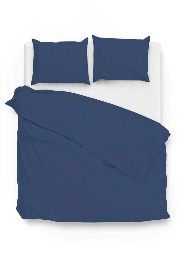 Zo Home Satinado Dekbedovertrekset Uni Katoen Satijn - evening blue