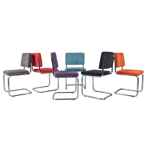 Zuiver Ridge Eetkamerstoel - Ribstof - Groen