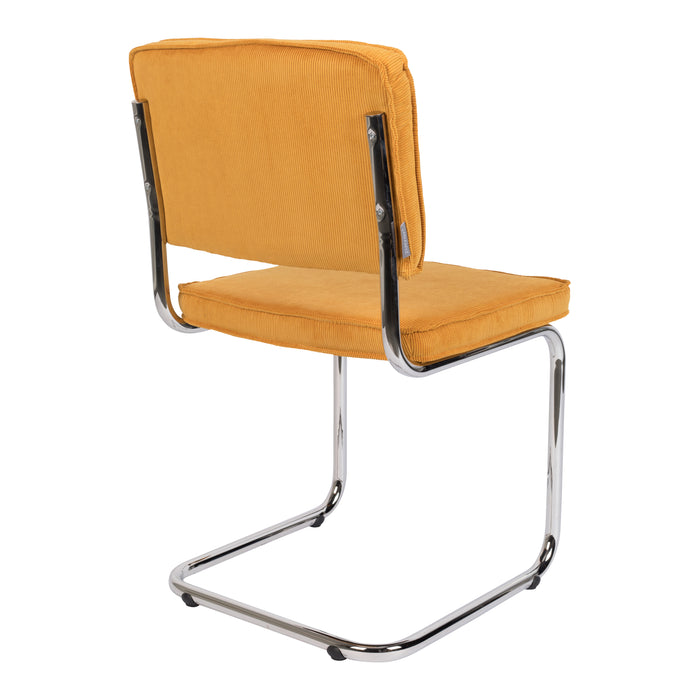 Zuiver Ridge Eetkamerstoel - Ribstof - Geel