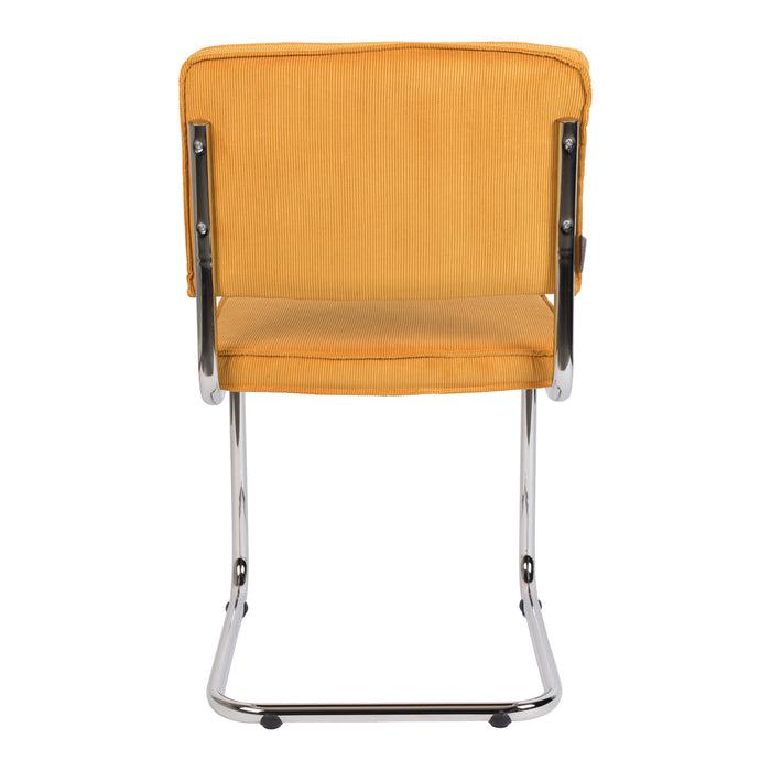 Zuiver Ridge Eetkamerstoel - Ribstof - Geel