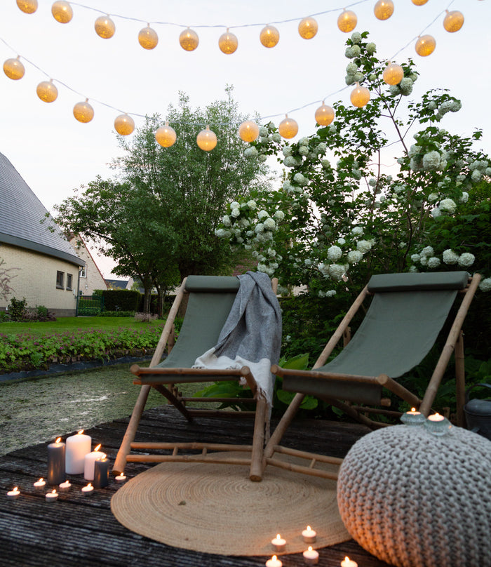 Cotton Ball Lights buitenverlichting zilver - 20 ballen - Plata