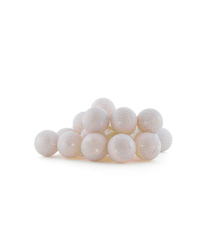 Cotton Ball Lights buitenverlichting zilver - 20 ballen - Plata