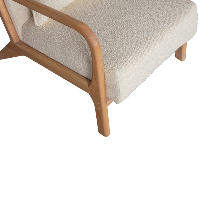 Woood Mark Fauteuil - Crème Bouclé