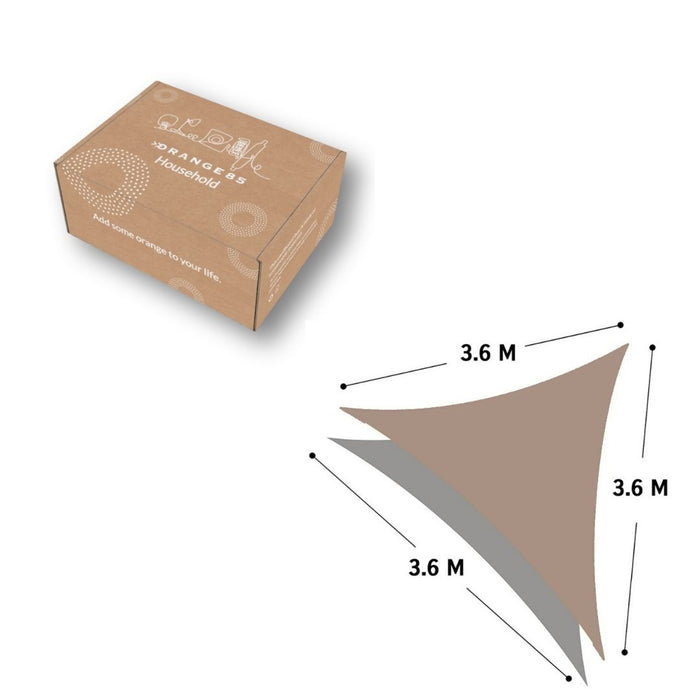 Orange85 Schaduwdoek Zonneluifel Driehoek 3,6 meter Bruin Polyester