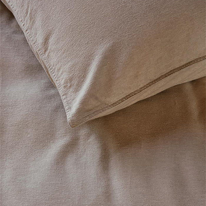 vtwonen Flanel Dekbedovertrek 200 x 220 cm - Zand