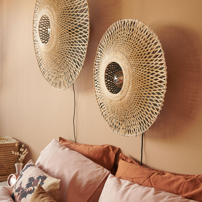 GOOD&MOJO Kalimantan Wandlamp Rond - Ø60cm - Naturel