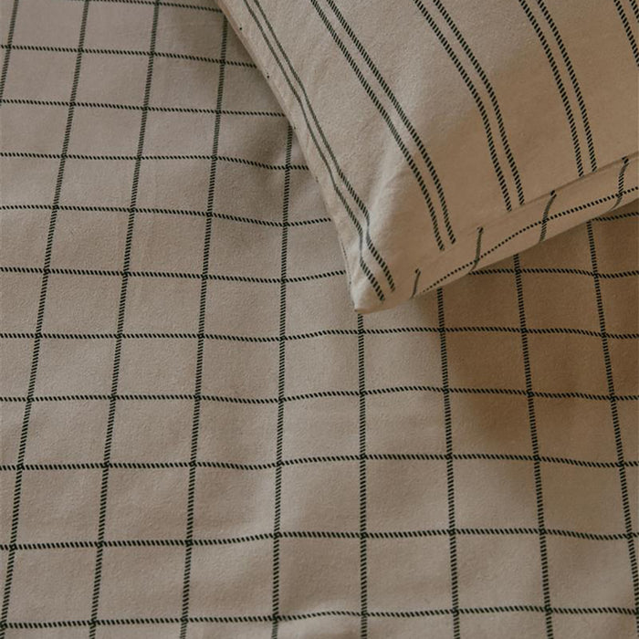 vtwonen Grid Dekbedovertrek 240 x 220 cm - Zand