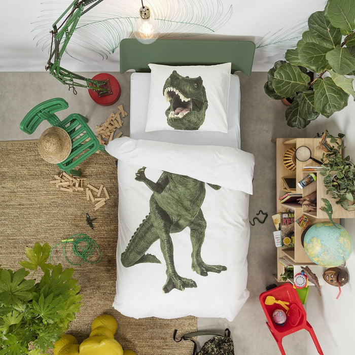 SNURK Dino Dekbedovertrek 140 x 220 cm