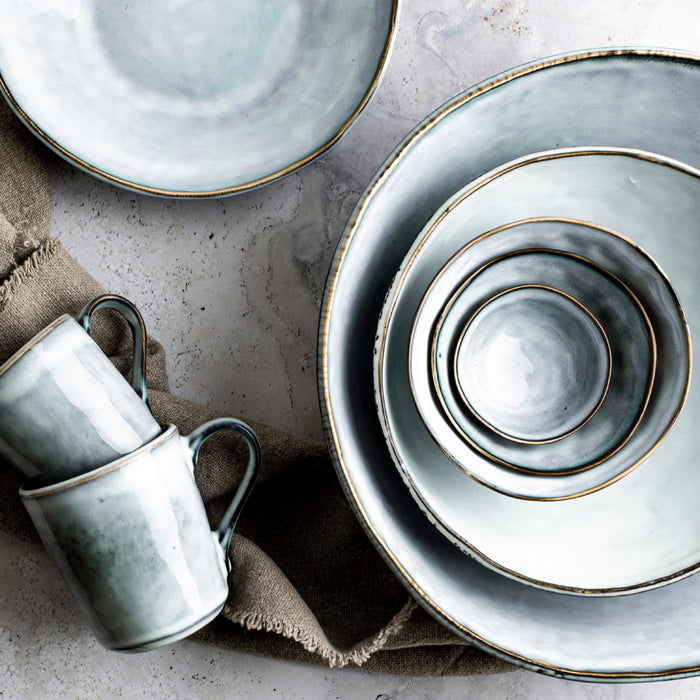 Dutch Rose Amsterdam Organic Kommen Ø 8 cm - Blauw - 4 st.