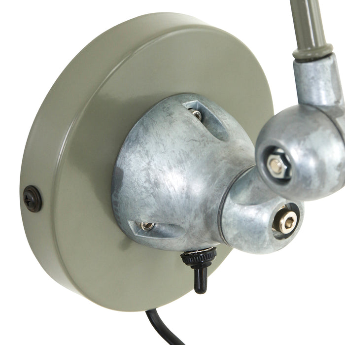 Mexlite - wandlamp - Davin - groen - aluminium metaal - bedlampje -