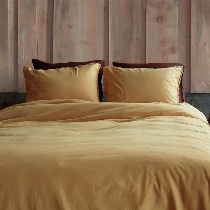 vtwonen Natural Stone Dekbedovertrek 240 x 200/220 cm - Fraying Yellow