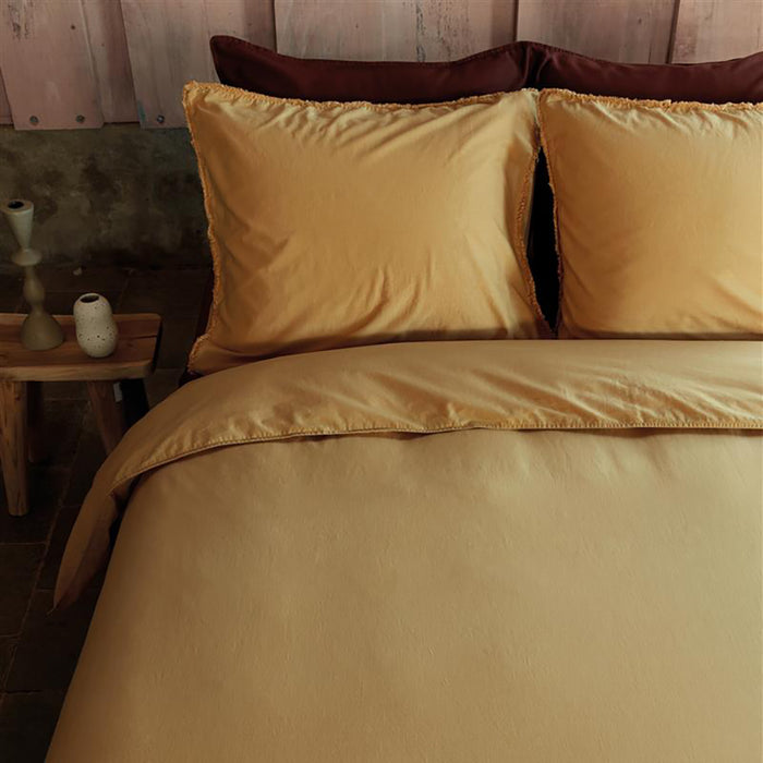 vtwonen Natural Stone Dekbedovertrek 240 x 200/220 cm - Fraying Yellow