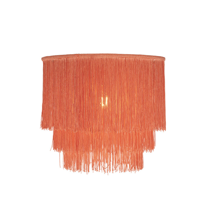 QAZQA Oosterse plafondlamp goud roze kap met franjes - Franxa