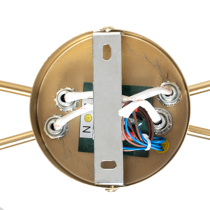 QAZQA Moderne plafondlamp goud 4-lichts met smoke glas - Athens