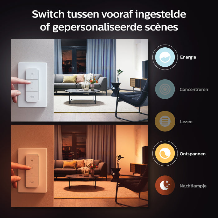Philips Hue White Ambiance Wellness Tafellamp - E27 - Ø 18,6