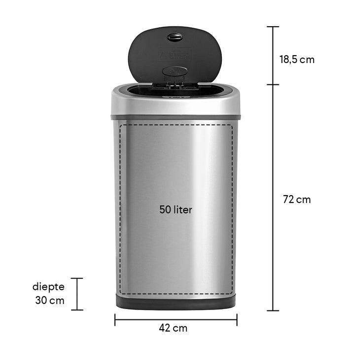Homra Fonix Sensor Afvalemmer 50 Liter