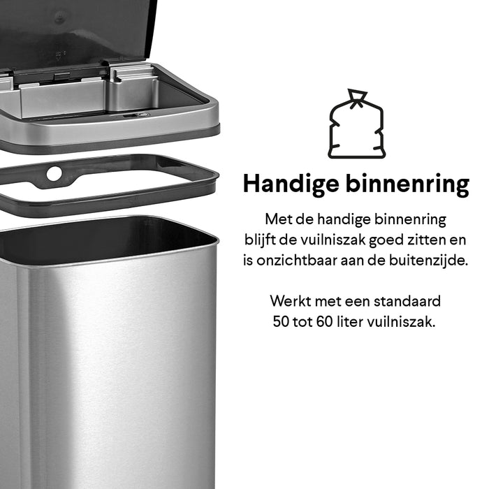 Homra LUX Sensor Afvalemmer 50 Liter