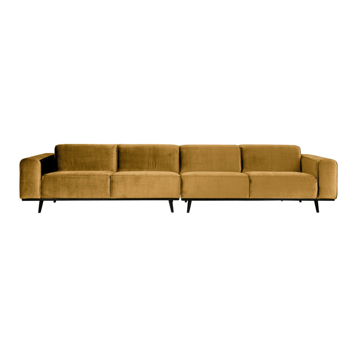 WOOOD Statement 4-zitsbank XL - Fluweel - Honey Yellow