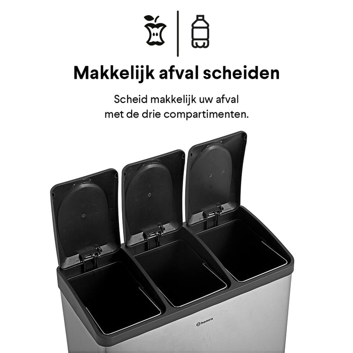 Homra Steps Three Pedaalemmer 45 Liter (3x15 Liter)