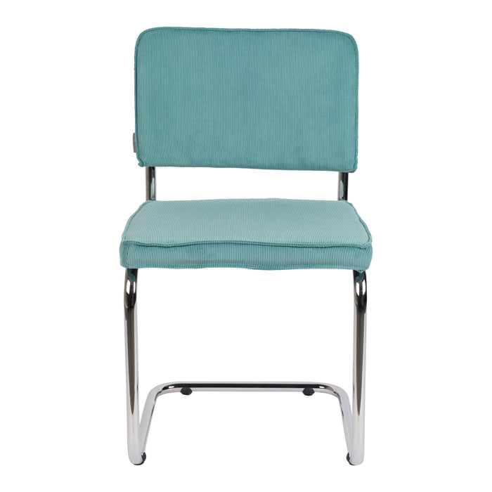 Zuiver Ridge Eetkamerstoel - Ribstof - Lichtblauw