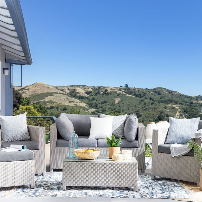 Beliani - MILANO - Kussenhoezen - Grijs - Polyester