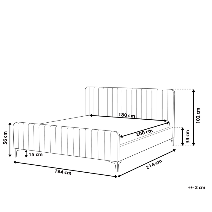 Beliani-LUNAN-Tweepersoonsbed-Pastelroze-180 x 200 cm-Fluweel