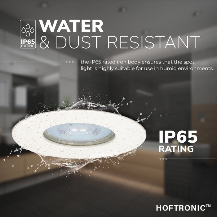 HOFTRONIC 6x Bari - LED Inbouwspots Badkamer IP65 Wit