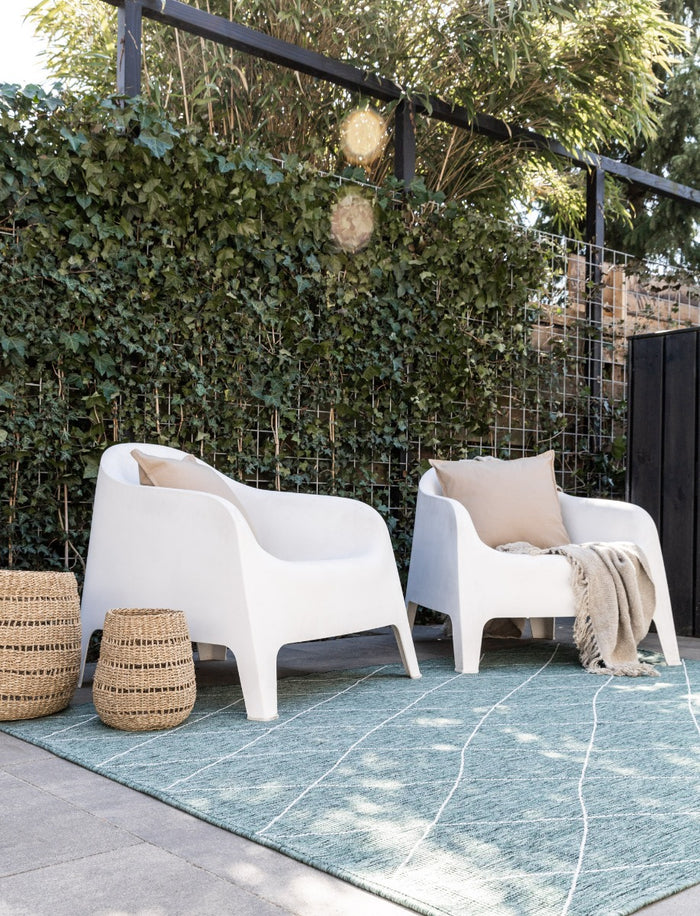 Vintt Buitenkleed Kriscross Groen dubbelzijdig -200 x 290 cm - (L)