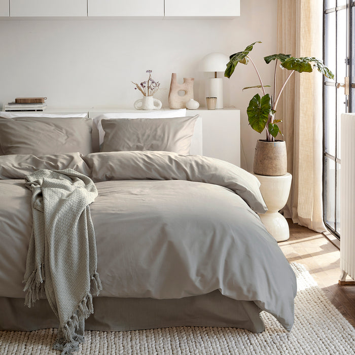 Cinderella dekbedovertrek Weekend - Katoen - 260x200|220 cm - Taupe