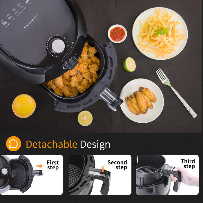 Aigostar Hayden 30PYC - Airfryer - Hetelucht Friteuse - Zwart
