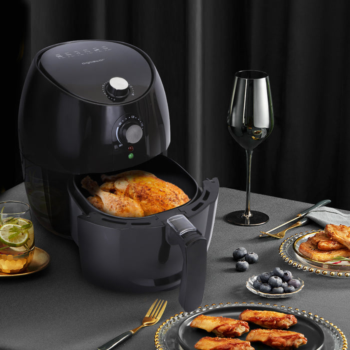 Aigostar Hayden 30PYC - Airfryer - Hetelucht Friteuse - Zwart