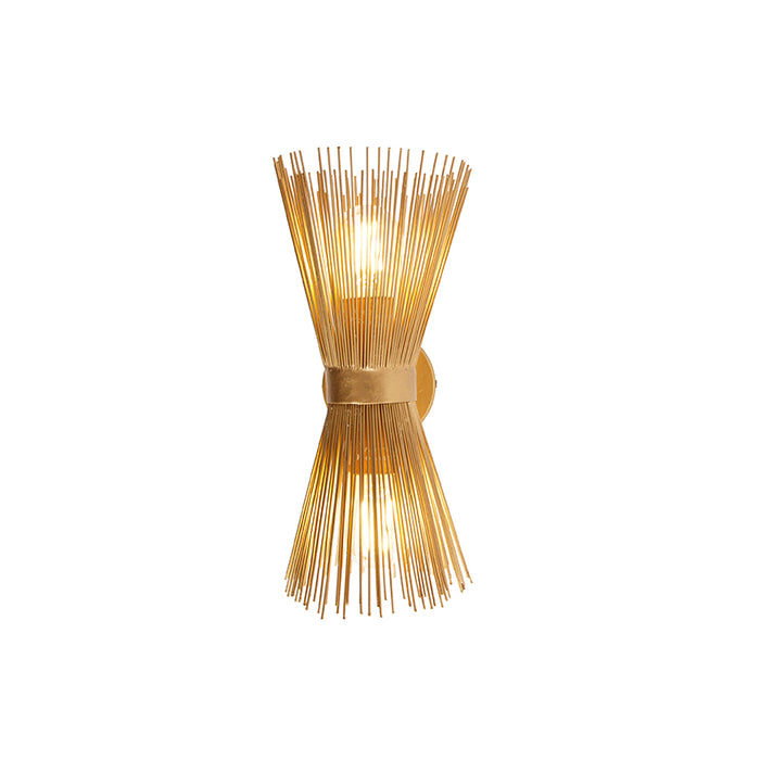 QAZQA Art Deco wandlamp goud 2-lichts - Broom
