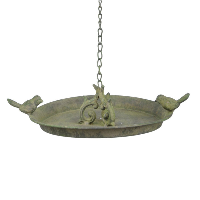 Esschert Design Vogelbad Hangend Verweerd Groen 2 vogels