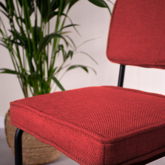 Dimehouse Industriële eetkamerstoel Remo rood