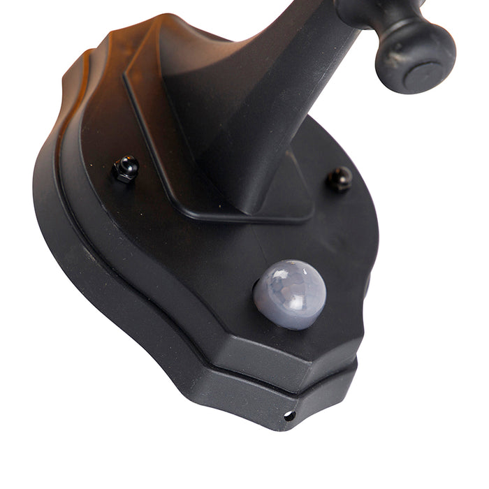 QAZQA Klassieke buiten wandlamp zwart met bewegingssensor - New Haven